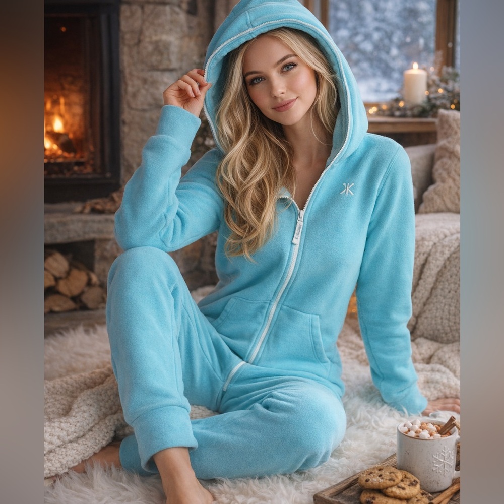 Authentic Onepiece Norwegian Original Blue Jumpsuit, onesie pajama set Size M